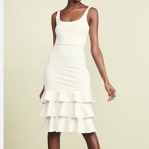 {Amanda Uprichard} White/Cream midi Dress Size‎ Small